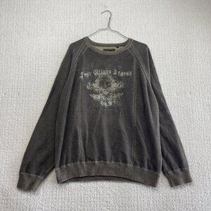 Y2K Private Member Crewneck Sweatshirt Grunge Goth Emo Skater 2000's Men Sz XL